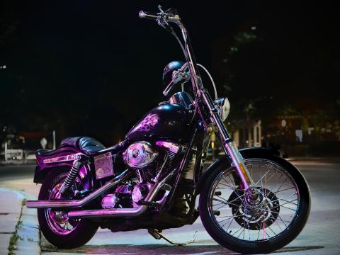 Motorcycle Bike Black Purple