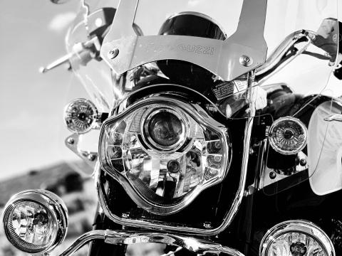 Motorcycle Bike Headlight Black-and-white