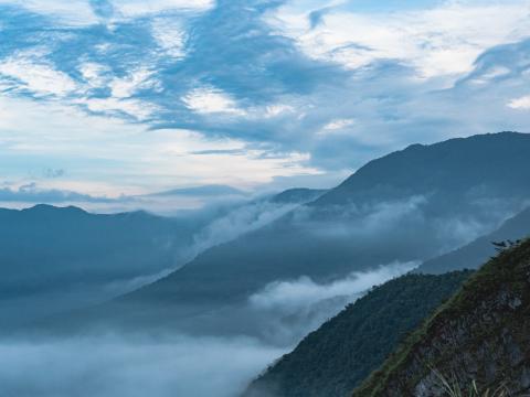 Mountains Clouds Aerial-view Nature Landscape