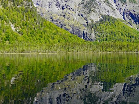 Mountains Lake Reflection Landscape Nature