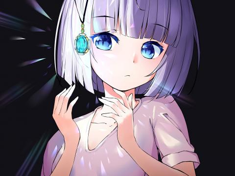 Neko Ears Crystal Anime Art