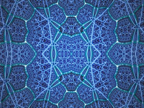 Pattern Abstraction Blue Glow