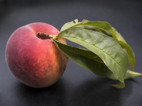 Peach Fruit Ripe Leaves