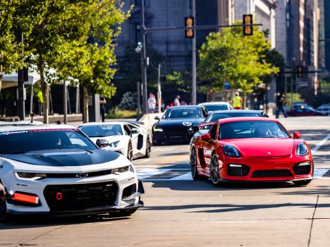 Porsche Car Red Road