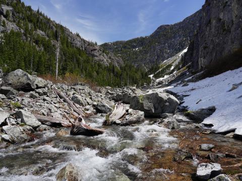 River Stones Mountains Nature Landscape