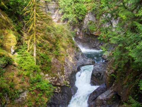 River Waterfall Rocks Nature Landscape