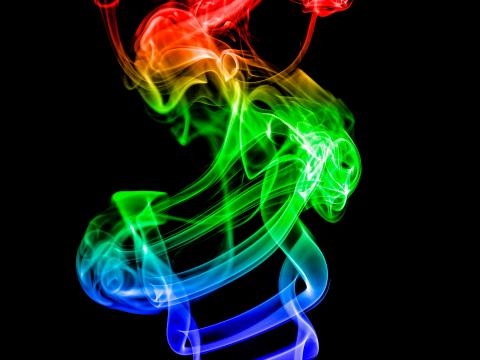 Smoke Backlight Colorful Abstraction