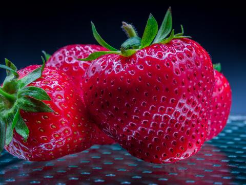 Strawberries Berries Ripe Red Macro