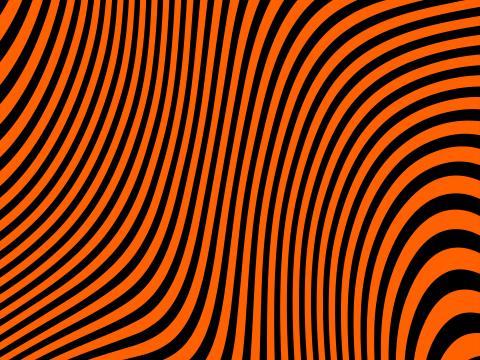 Stripes Waves Bends Abstraction Orange