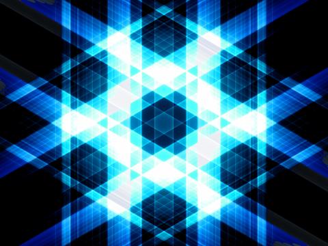 Triangles Stripes Glow Abstraction Blue