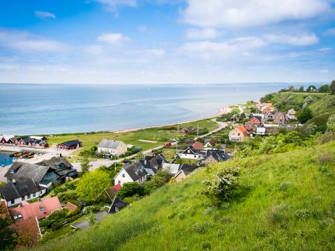 Village Houses Coast Sea Landscape