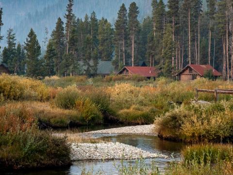 Village Houses Forest Landscape Nature