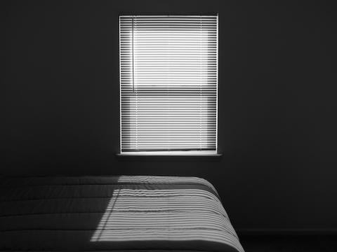 Window Light Room Stripes Black-and-white